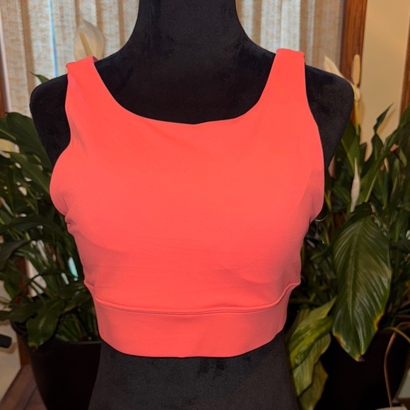Jockey Other - Jockey Orange Pink Fitted Crop Sports Bra NWOT